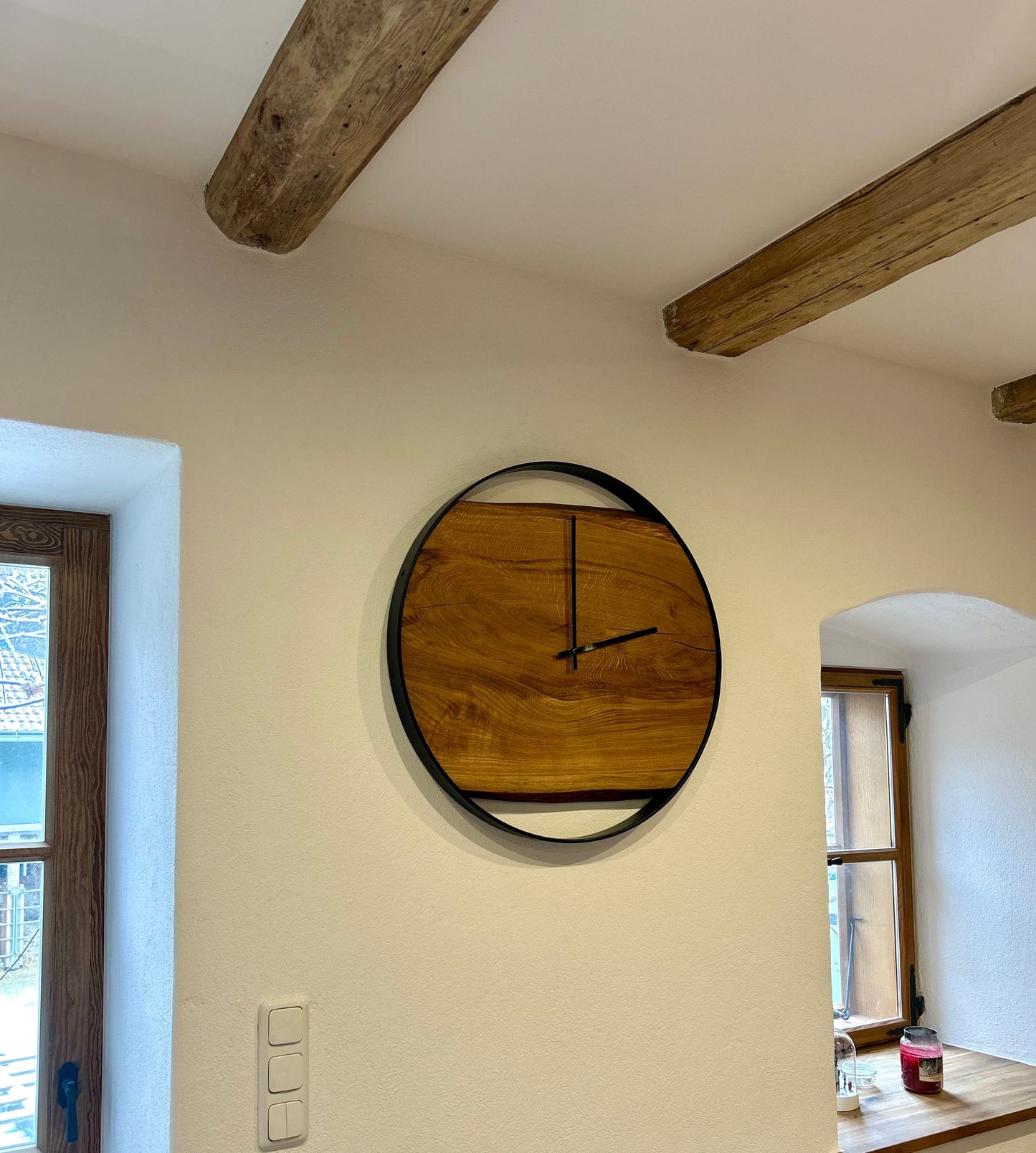 Wanduhr Eiche - 80cm