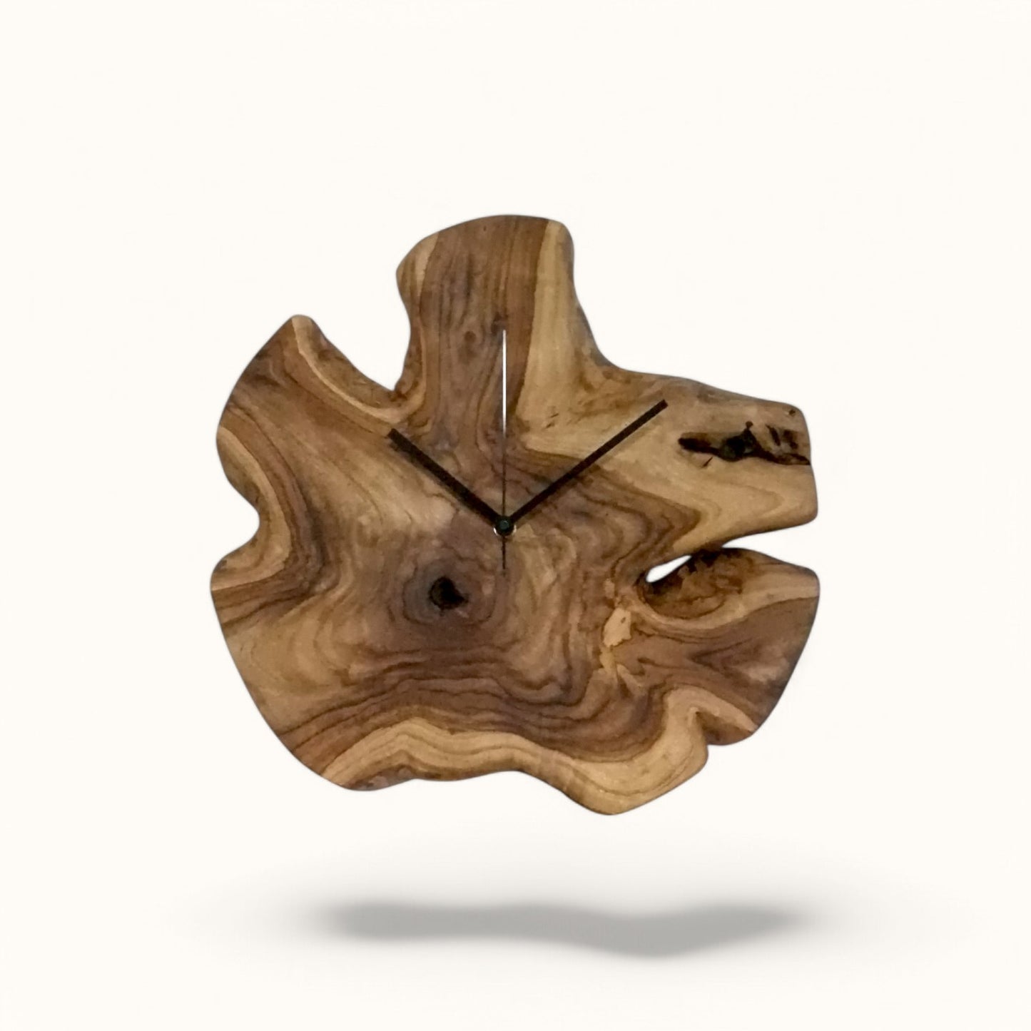 Wanduhr Teak ohne Rahmen - 38cm