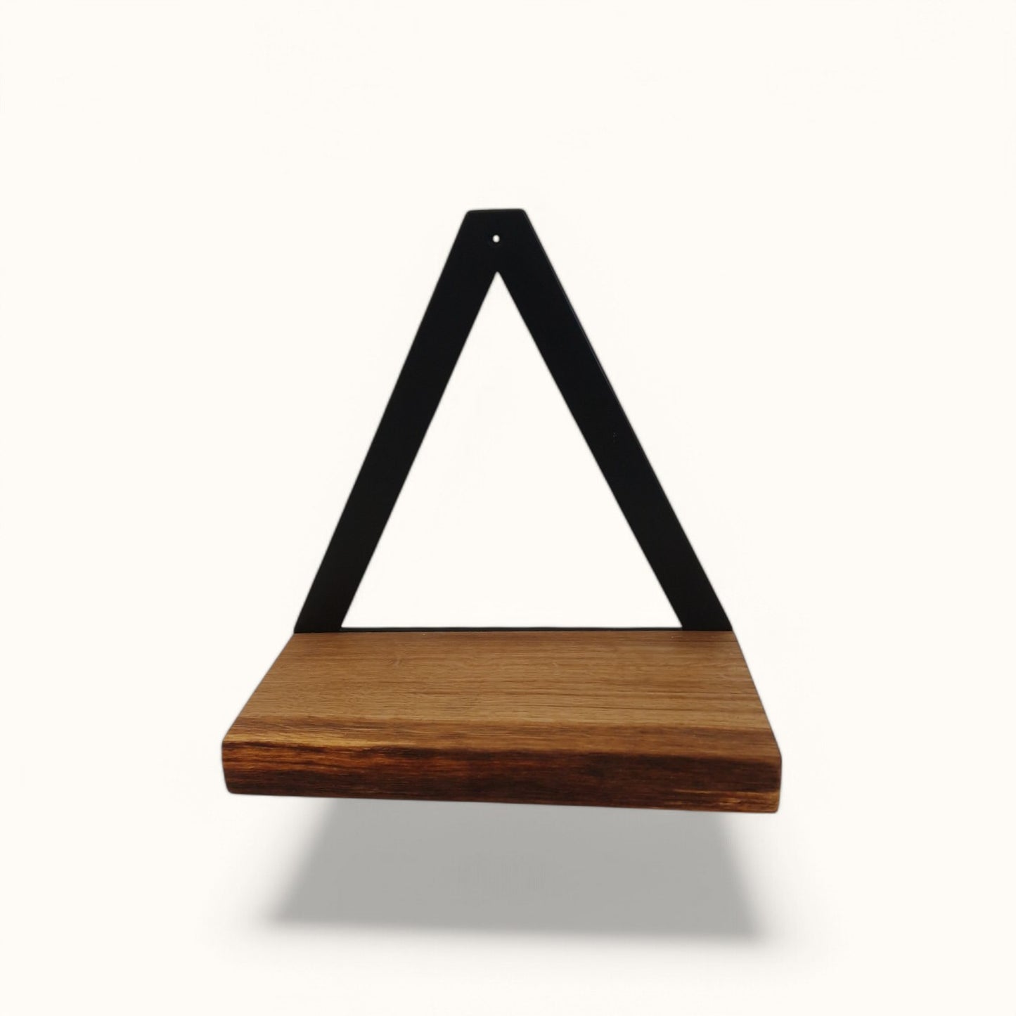 Metall/Holz Wandregal Dreieck - Eiche