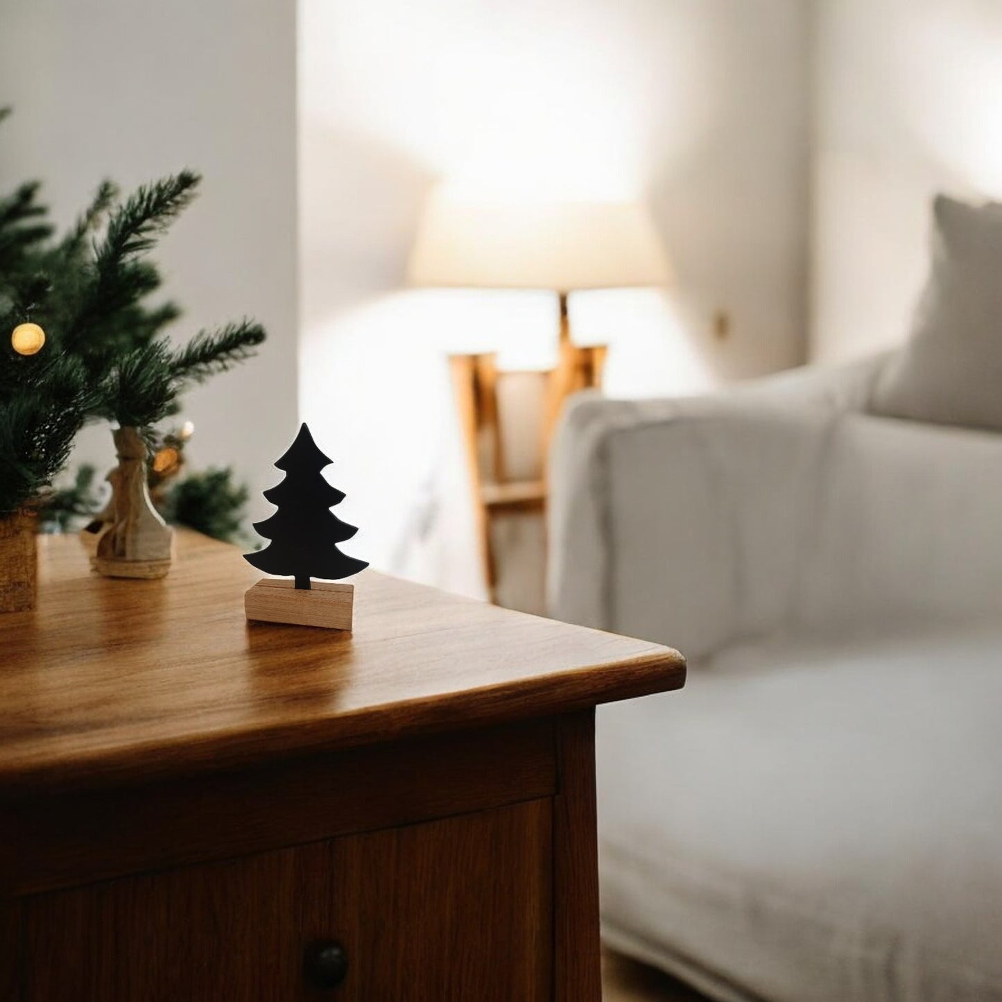 Weihnachtsdeko Christbaum Metall + Kartenhalter