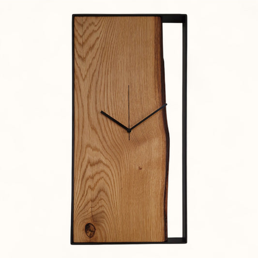 Wanduhr Eiche - länglich 60cm