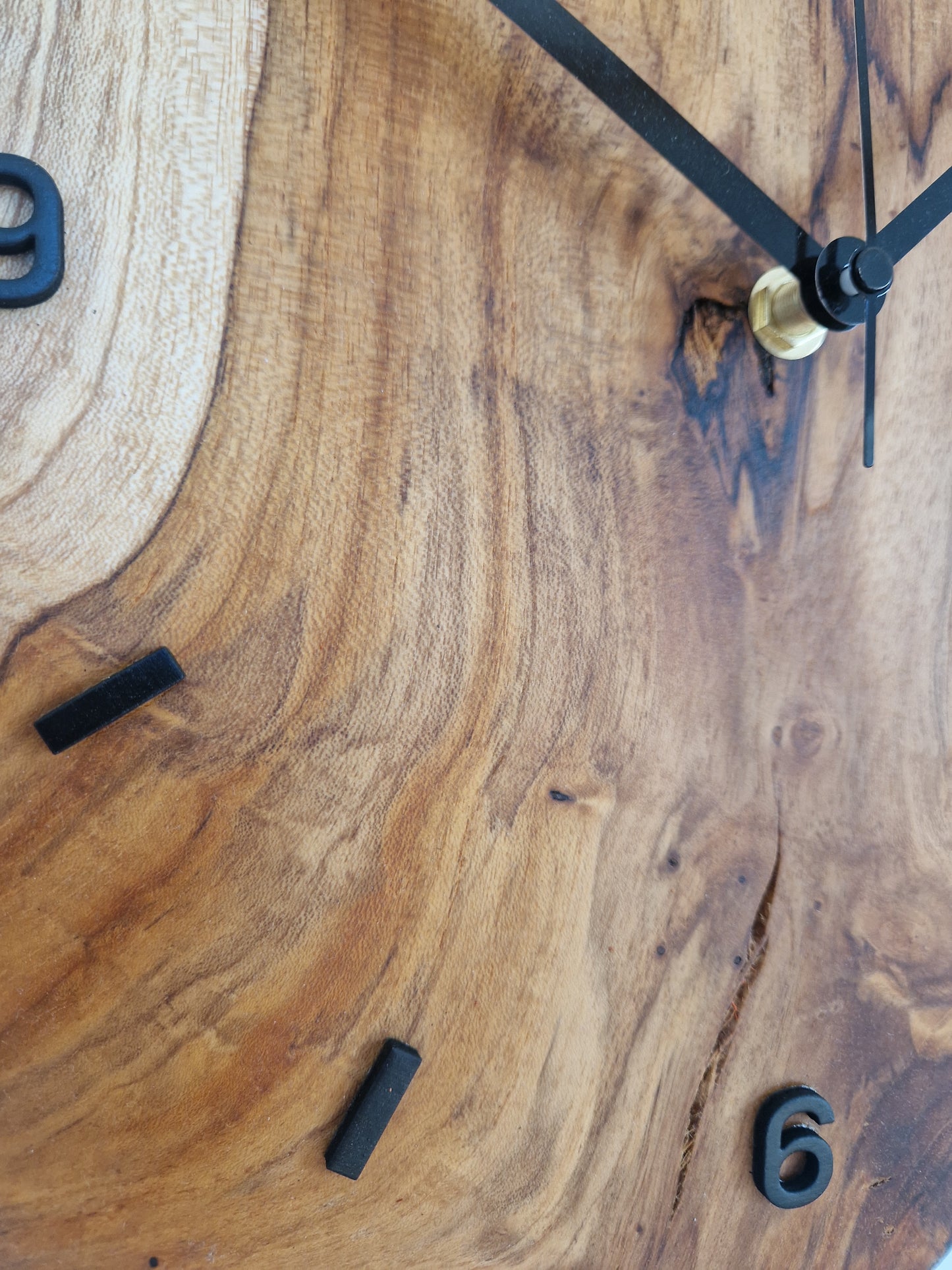 Wanduhr Teak ohne Rahmen - 33x27cm