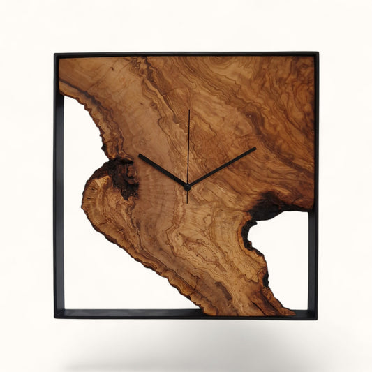 Wanduhr Olive - quadratisch
