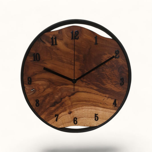 Wanduhr Teak dunkel - 30cm