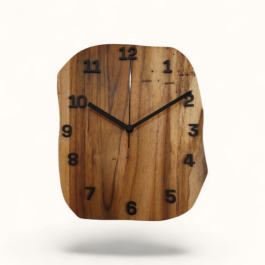 Wanduhr Teak ohne Rahmen - 25x20cm